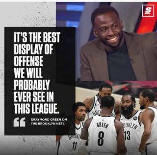 德雷蒙德-格林：籃網的進攻水平在NBA歷史上前無古人後無來者