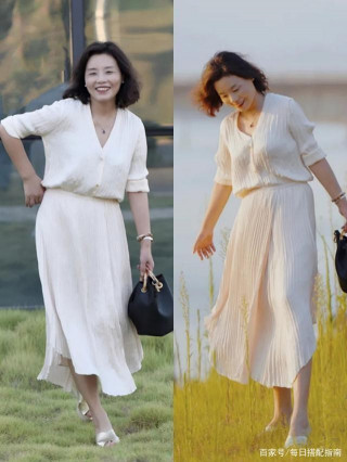 50歲後的微胖女人怎麼穿？牢記“穿松不穿緊”，怎麼搭都好看