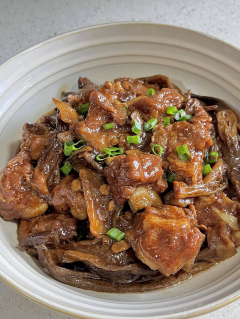 蒸菜居然能這麼鮮？鹿茸菇吸飽肉汁絕了_排骨_大勺