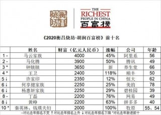 2020胡潤百富榜發布，嘉興23人榜上有名
