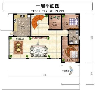 占地面積166平，現代兩層農村別墅，潮流時尚，成功人士的居所