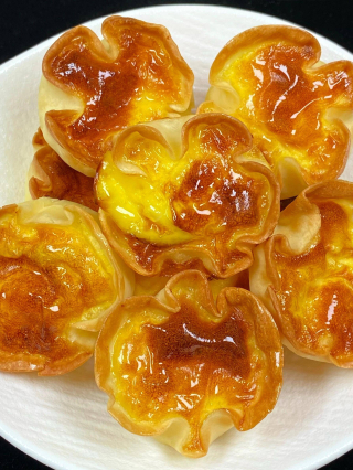餃子皮秒變蛋撻？這波操作誰看了不迷糊呀！_材料_空氣_美味