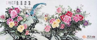 客廳沙發牆掛什麼畫，吉祥花鳥畫裝飾藝術之美！