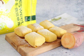 健康甜蜜烘焙料理「脆皮紅薯芝士烤年糕」外殼脆糯嘰嘰