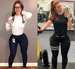 身高一米五的女醫生，健身打造好身材，征服一米九的運動員男友