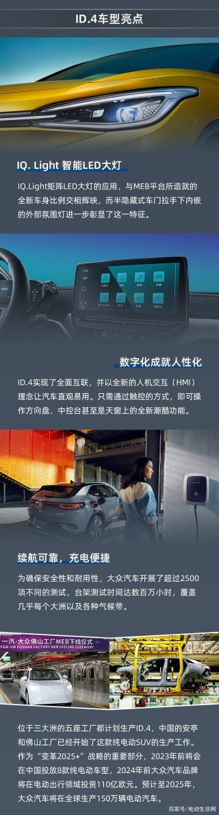 「一圖到底」MEB平台新打法，大眾汽車ID.4純電SUV雙車首秀