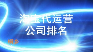 桐鄉淘寶代運營公司排名