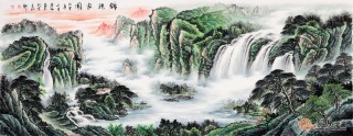 家居電視背景牆掛什麼畫好，好風水方位還得搭配山水畫！