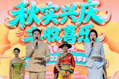“秋實興慶”興慶區四季村晚在月牙湖鄉舉辦_文化廣場_鄉村_群眾