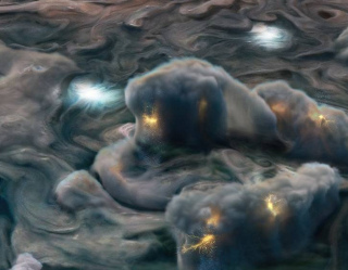 木星上的新發現：神秘的含氮“蘑菇球”，以及神奇的閃電