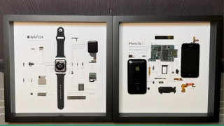 老外將iPhone拆解，做成了藝術畫，把高科技變成美麗的家居裝飾