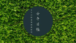 阿飛命理：壬午日柱的命勢到底如何呢？