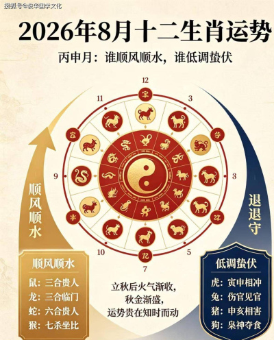 2026年8月：順風順水的生肖，哪些是低調蟄伏的生肖_感情_事業_的整體